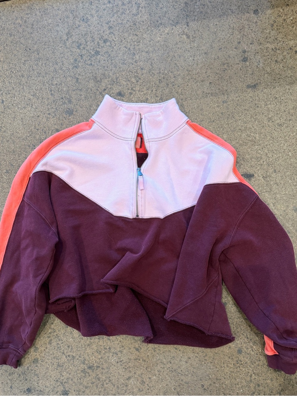 Free People Split Second 1/2 Zip Small